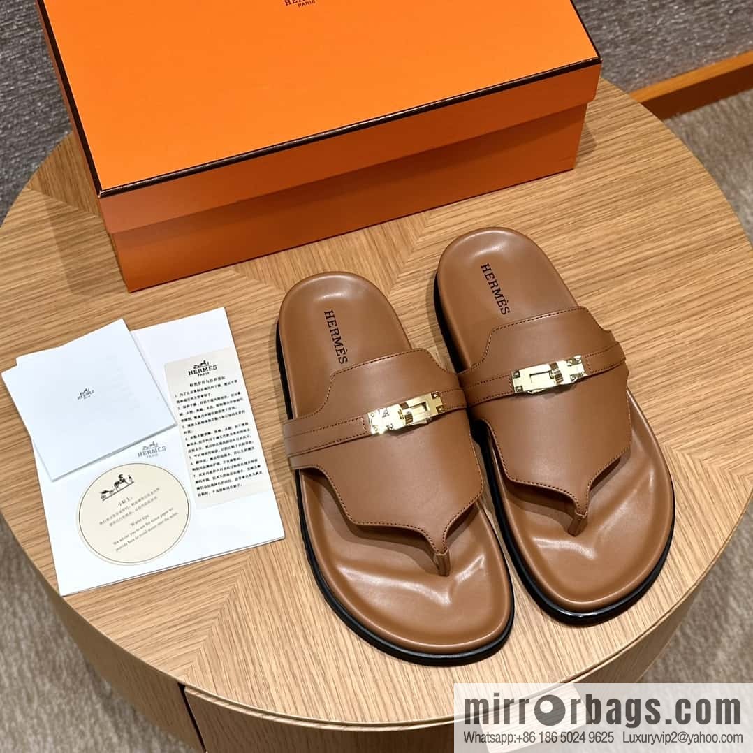 Hermès 258 Empire Leg, Plain Weave/swift Gold Brown/37/Gold