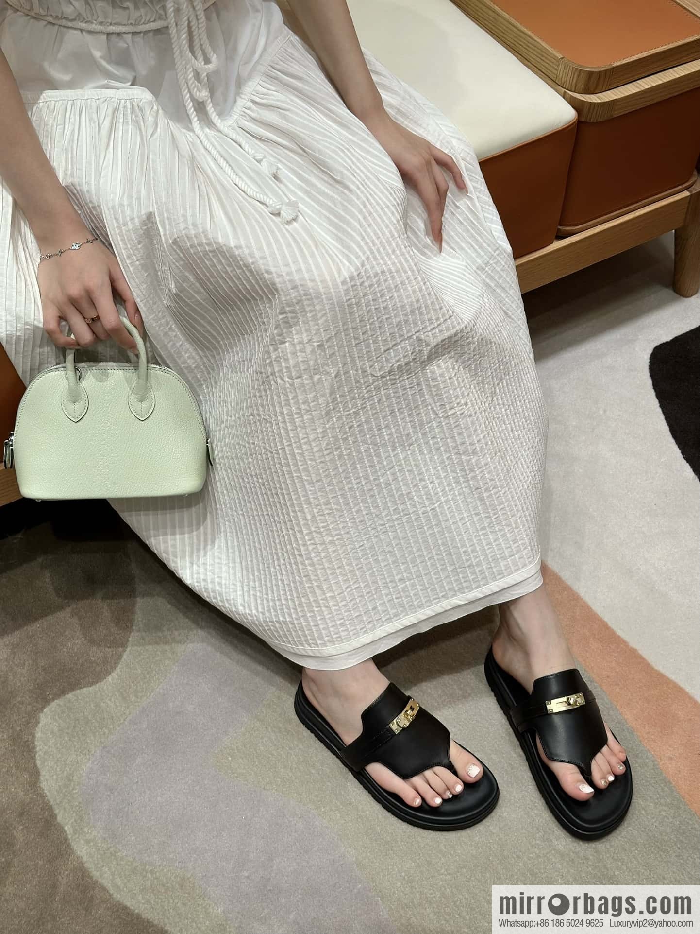 Hermès 258 Empire, plain weave/swift black/89/Black