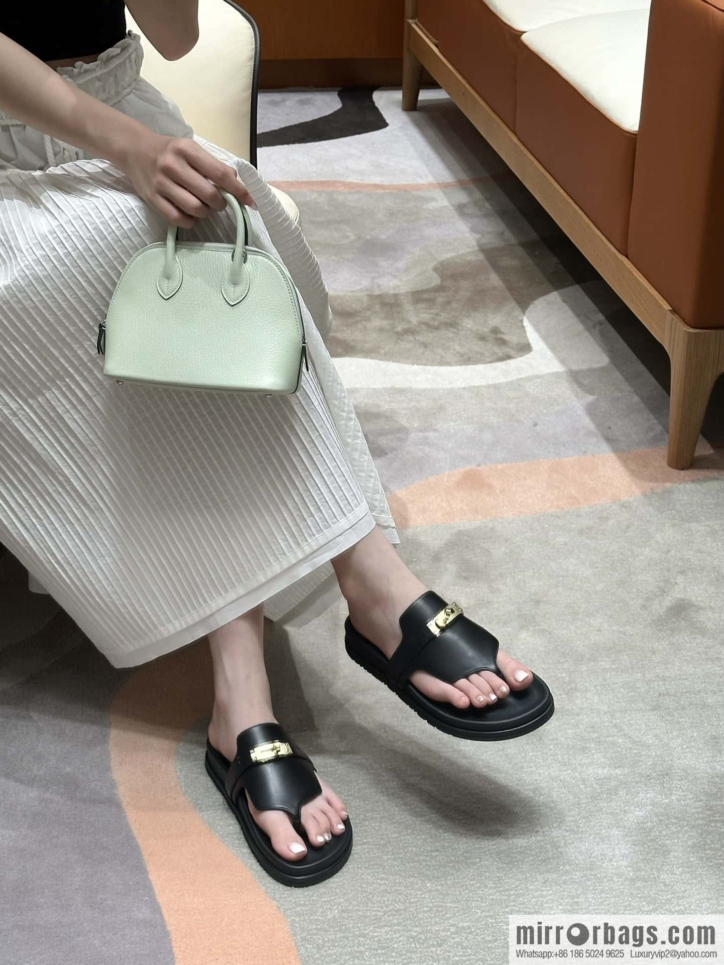 Hermès 258 Empire, plain weave/swift black/89/Black