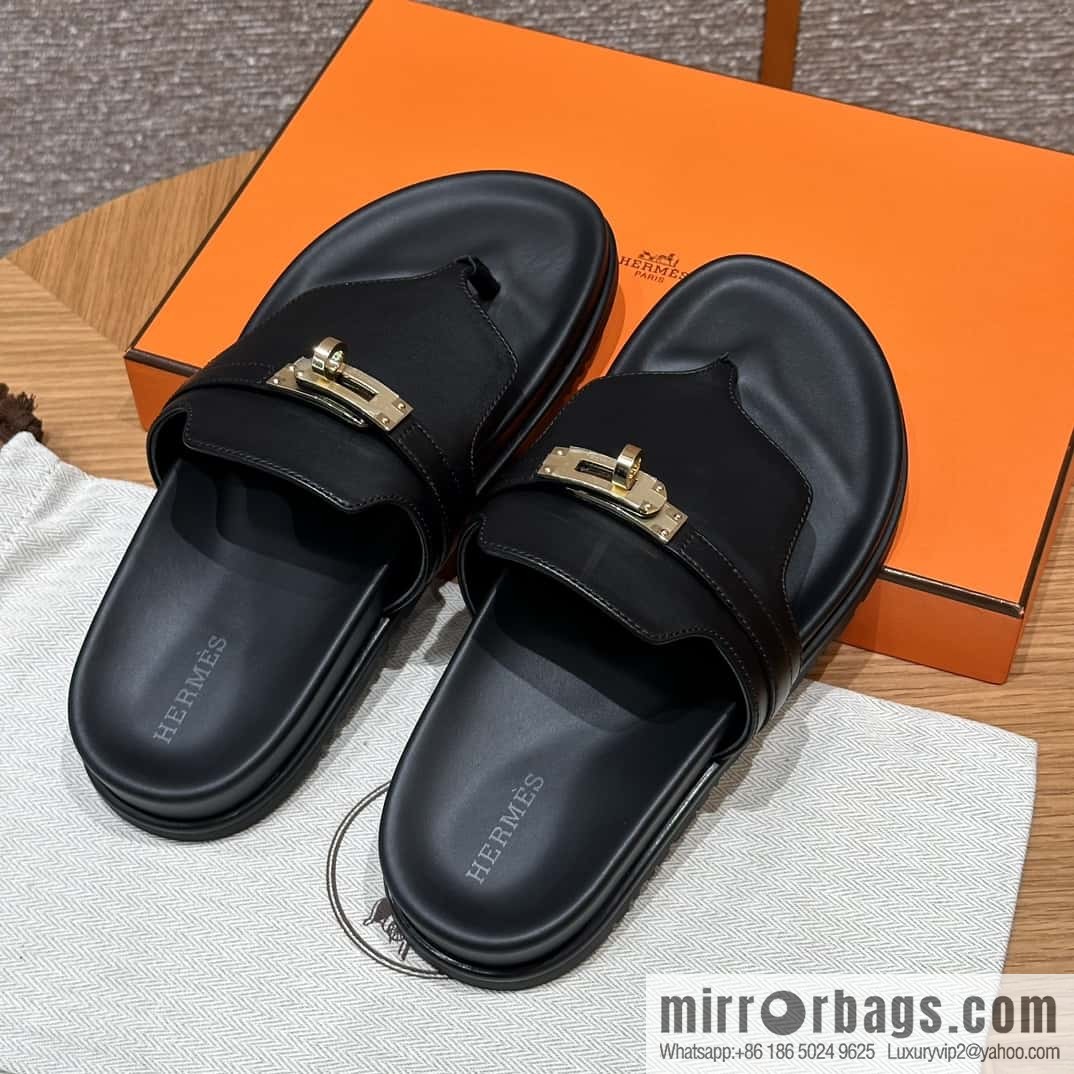 Hermès 258 Empire, plain weave/swift black/89/Black