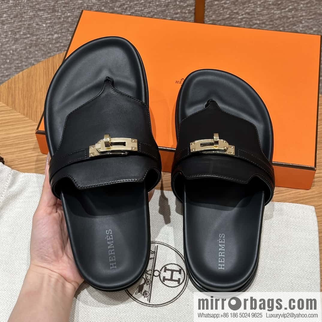 Hermès 258 Empire, plain weave/swift black/89/Black