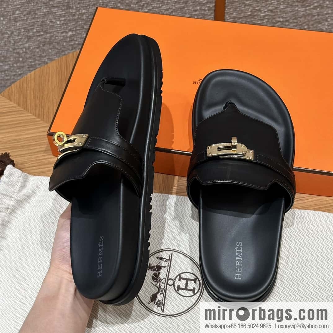 Hermès 258 Empire, plain weave/swift black/89/Black