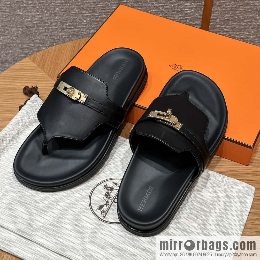 Hermès 258 Empire, plain weave/swift black/89/Black