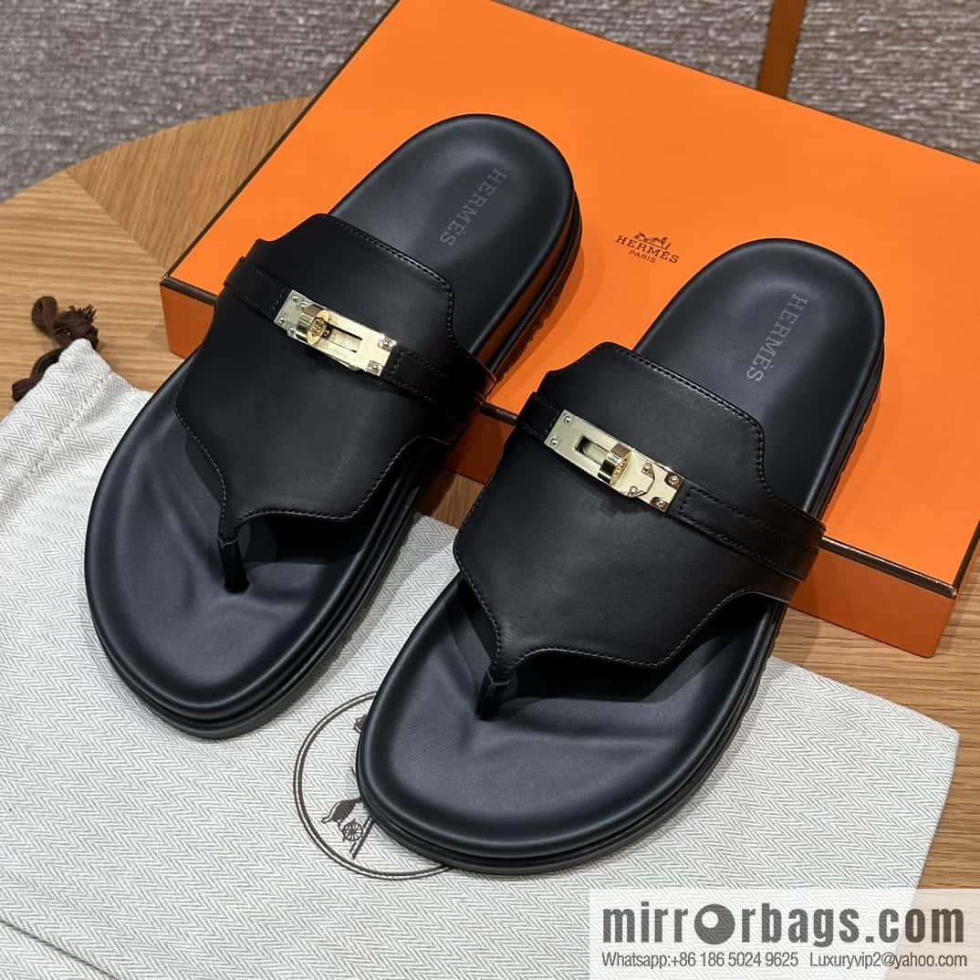 Hermès 258 Empire, plain weave/swift black/89/Black