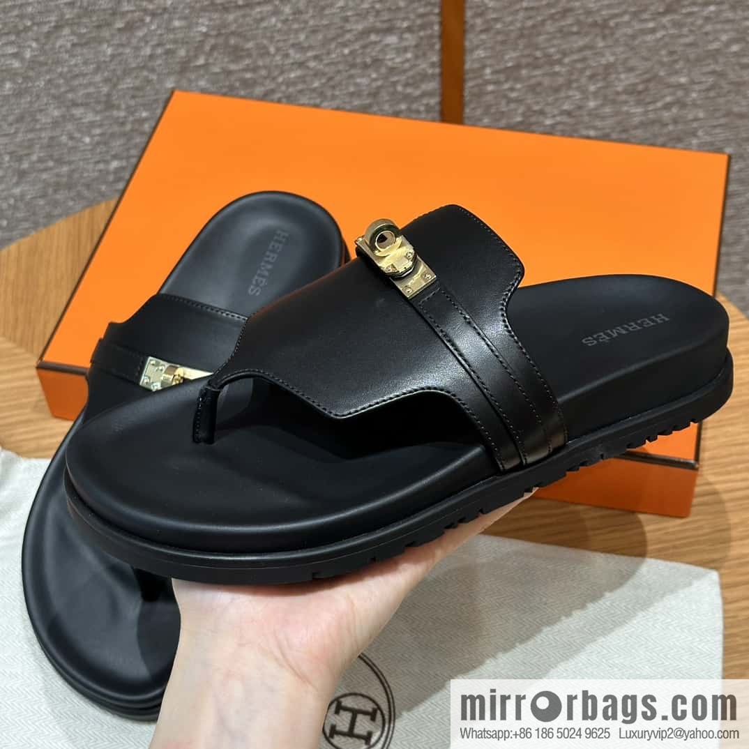 Hermès 258 Empire, plain weave/swift black/89/Black