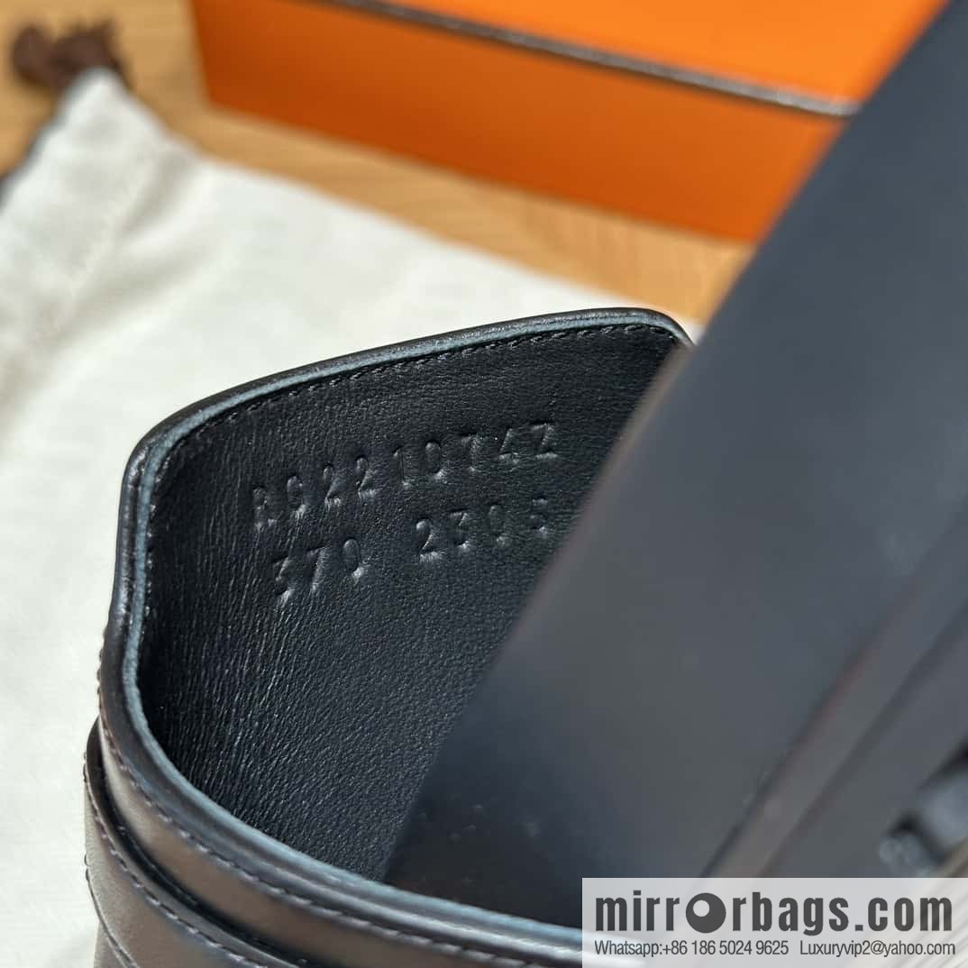 Hermès 258 Empire, plain weave/swift black/89/Black