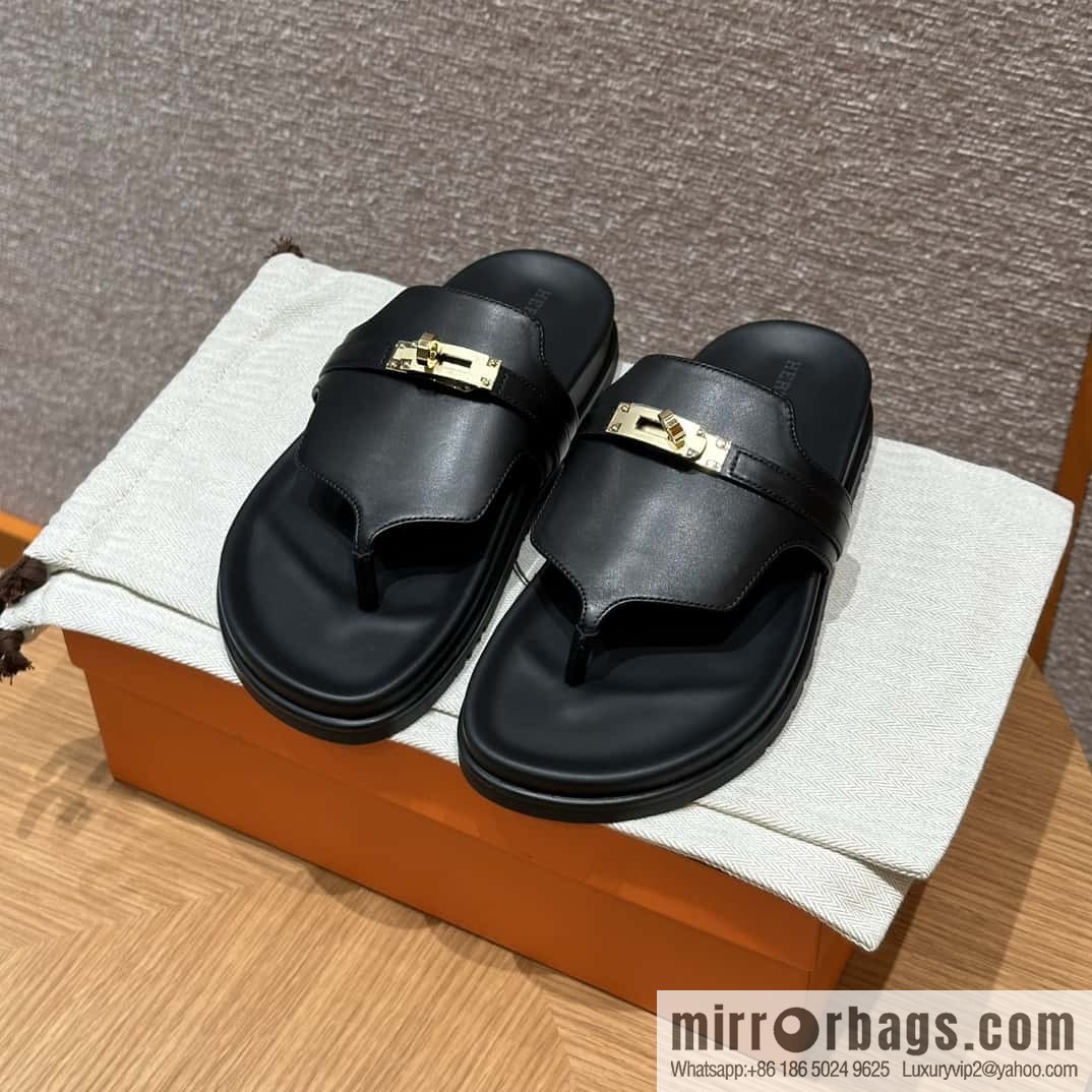 Hermès 258 Empire, plain weave/swift black/89/Black