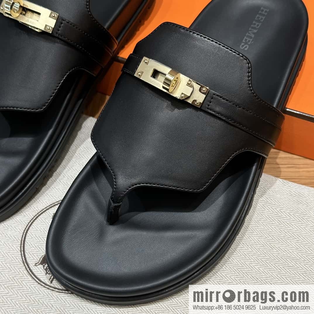 Hermès 258 Empire, plain weave/swift black/89/Black