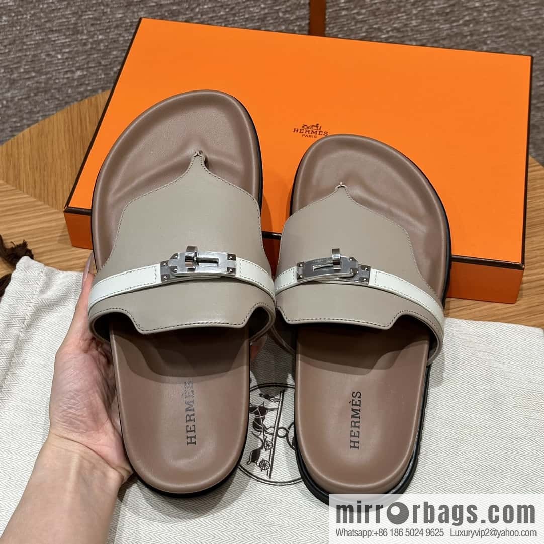 Hermès 258 Empire, plain weave/swift gray-yellow beige/Grayish-yellow beige