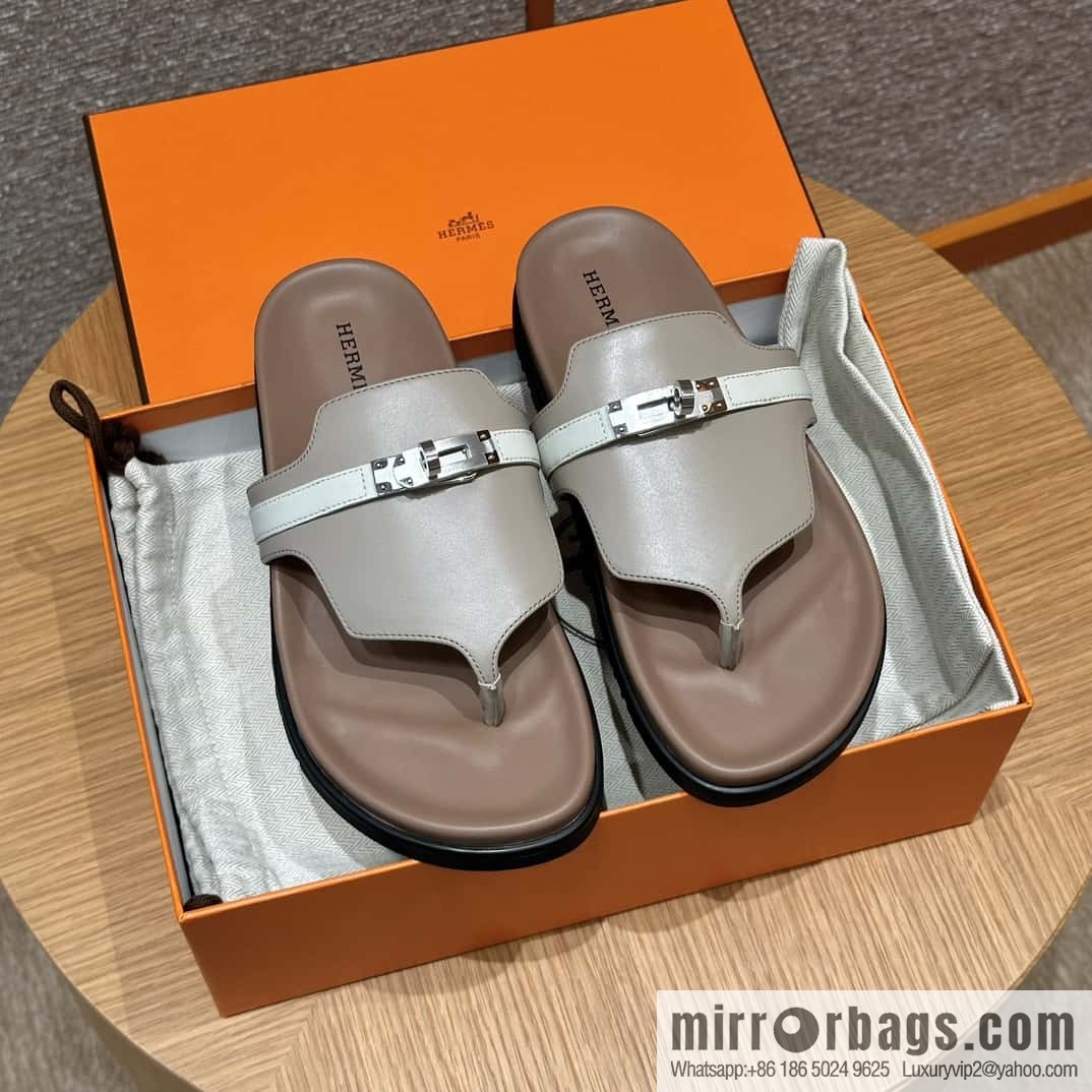 Hermès 258 Empire, plain weave/swift gray-yellow beige/Grayish-yellow beige