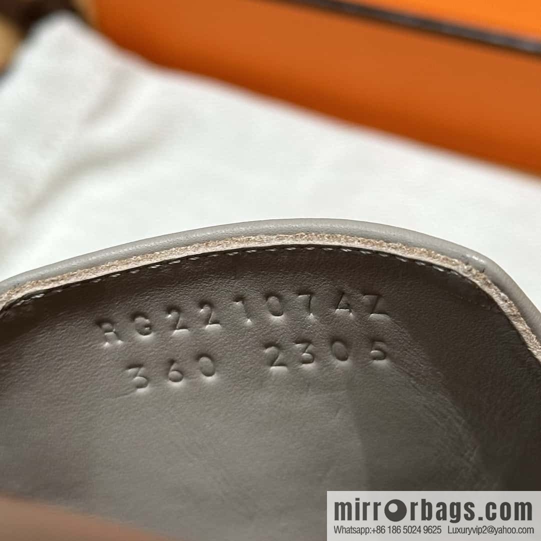 Hermès 258 Empire, plain weave/swift gray-yellow beige/Grayish-yellow beige