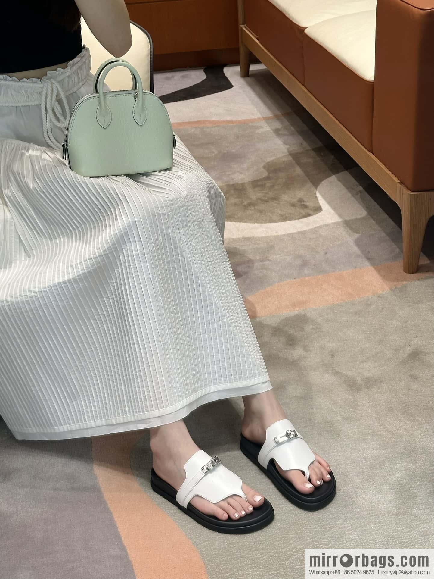 Hermès 258 Empire, plain weave/swift pure white/01/Blanc