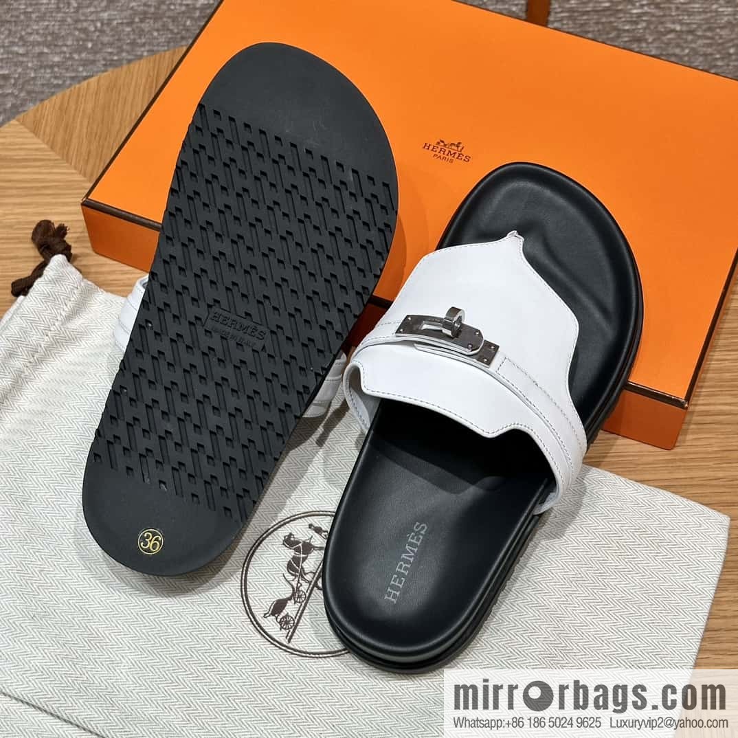 Hermès 258 Empire, plain weave/swift pure white/01/Blanc