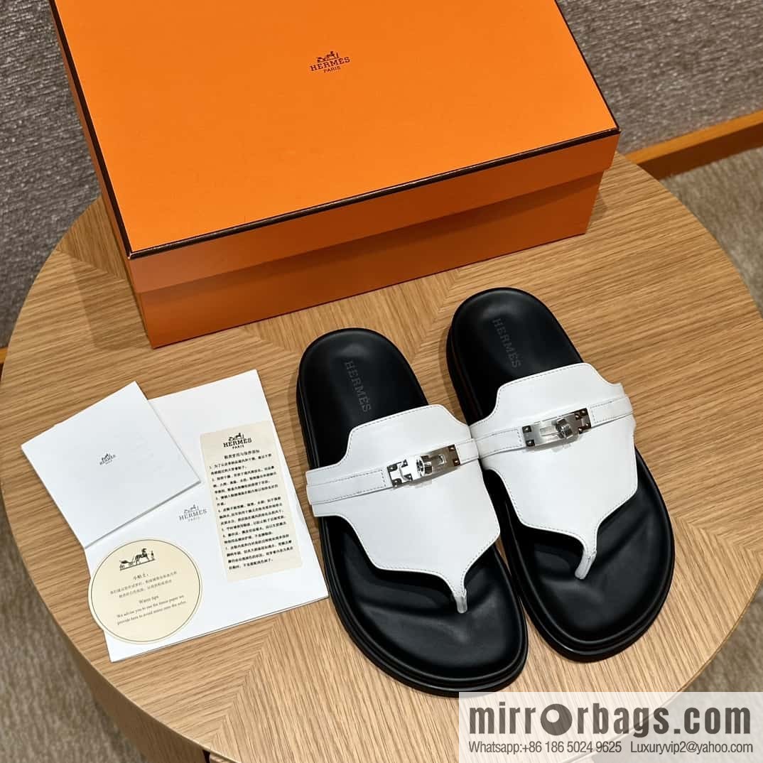 Hermès 258 Empire, plain weave/swift pure white/01/Blanc