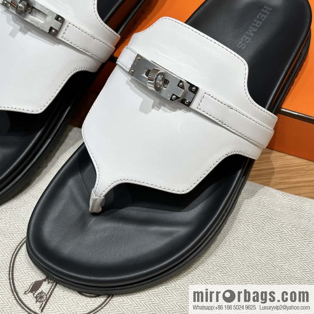 Hermès 258 Empire, plain weave/swift pure white/01/Blanc