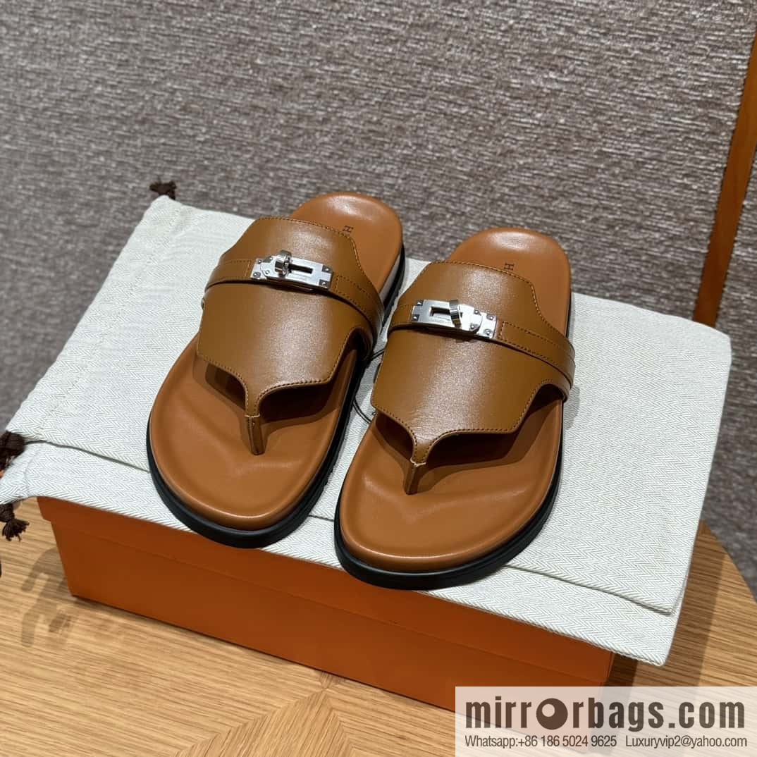 Hermès 258 Empire, plain weave/swift brown/brown