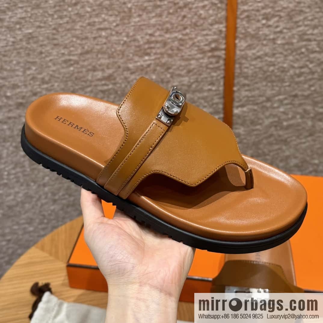 Hermès 258 Empire, plain weave/swift brown/brown