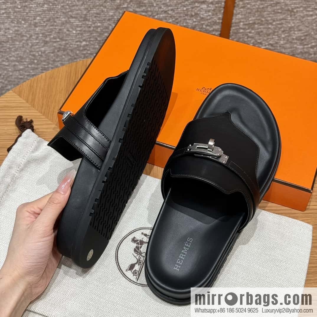 Hermès 258 Empire, plain weave/swift black/89/Black