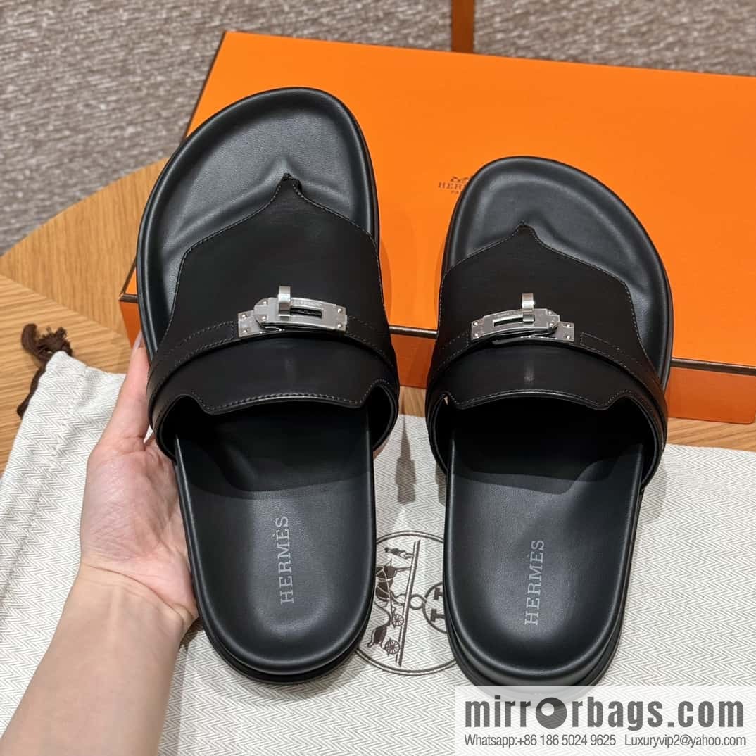 Hermès 258 Empire, plain weave/swift black/89/Black