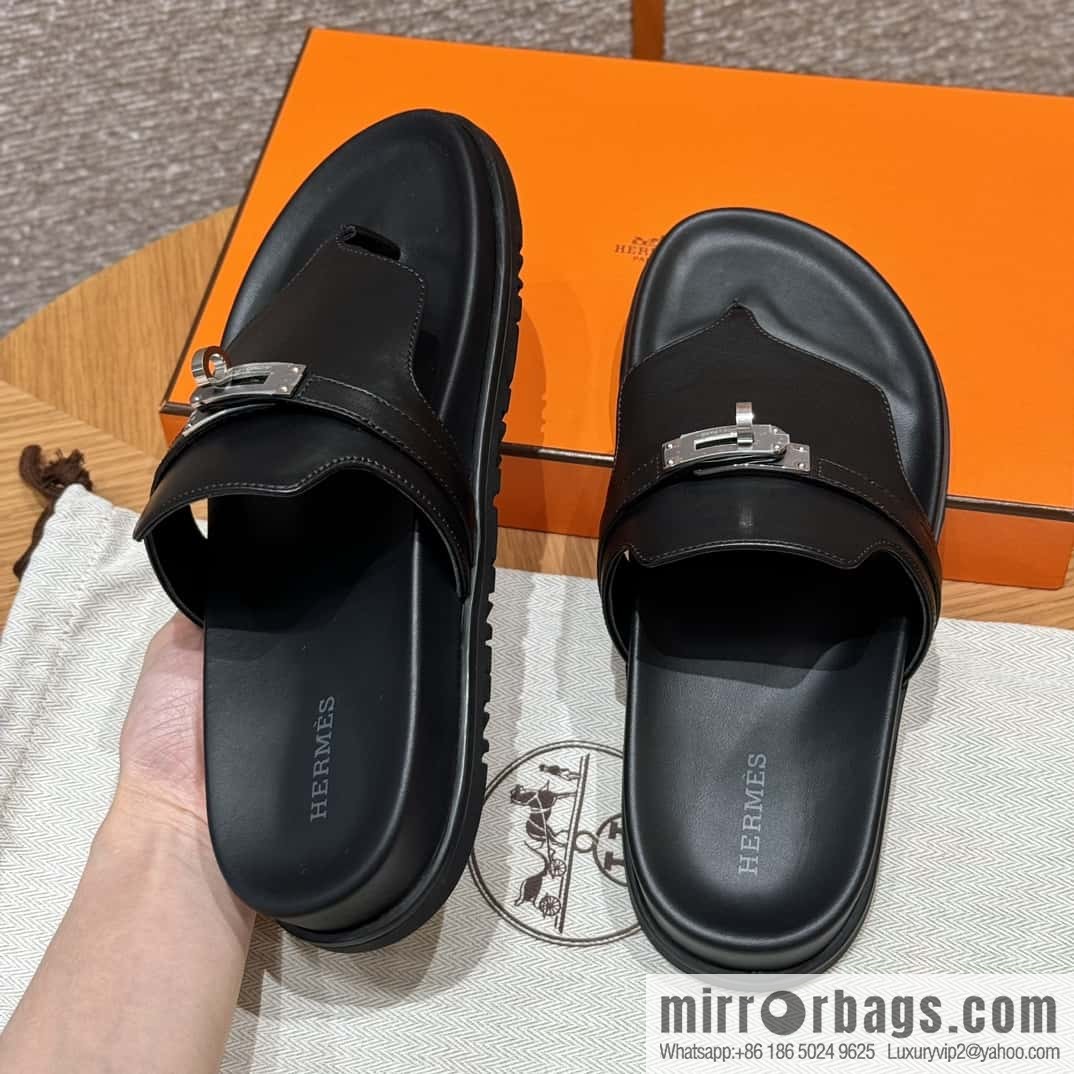 Hermès 258 Empire, plain weave/swift black/89/Black