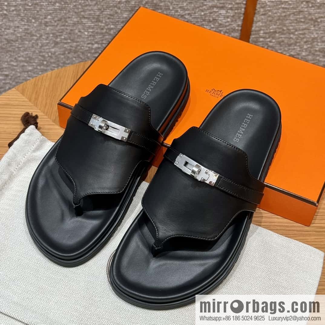 Hermès 258 Empire, plain weave/swift black/89/Black