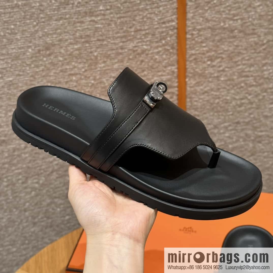 Hermès 258 Empire, plain weave/swift black/89/Black