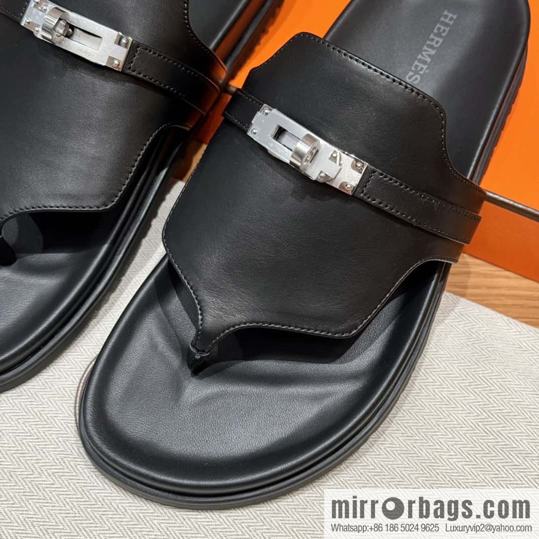 Hermès 258 Empire, plain weave/swift black/89/Black