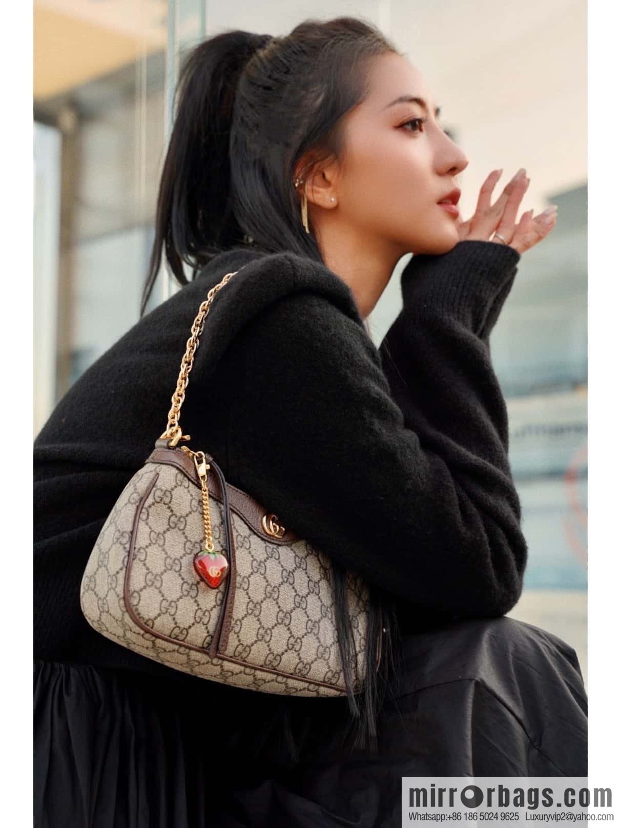 GUCCI ophidia strawberry chain bag 735132