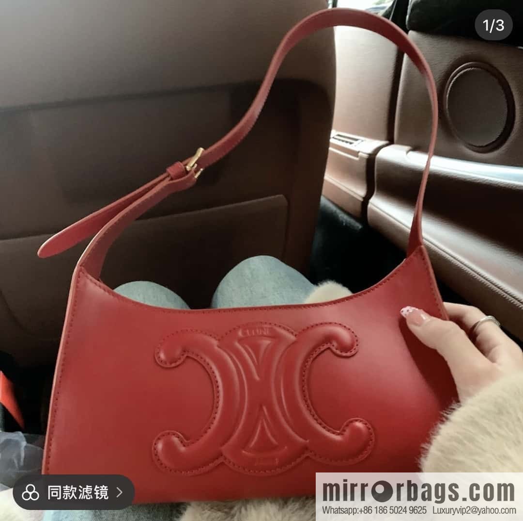 CELINE's new armpit bag series TRIOMPHE handbag 198153 red