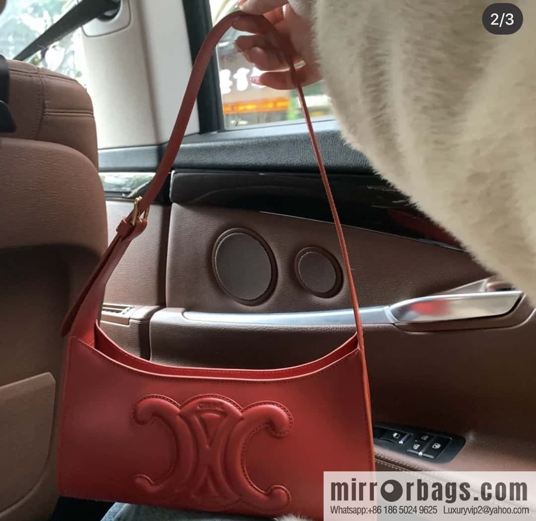 CELINE's new armpit bag series TRIOMPHE handbag 198153 red