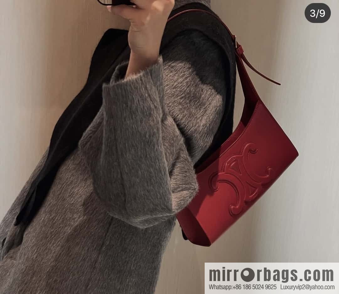 CELINE's new armpit bag series TRIOMPHE handbag 198153 red