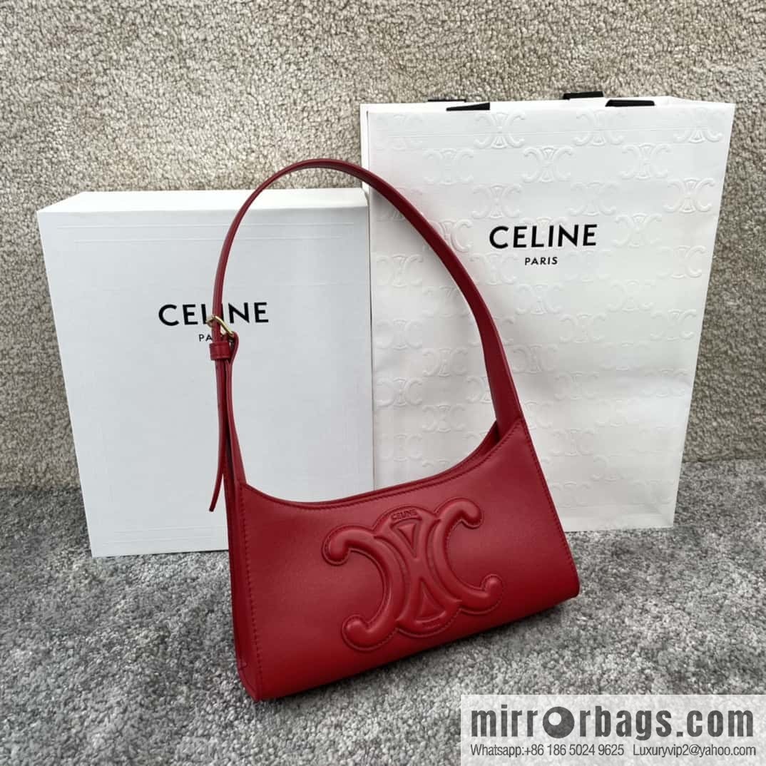 CELINE's new armpit bag series TRIOMPHE handbag 198153 red