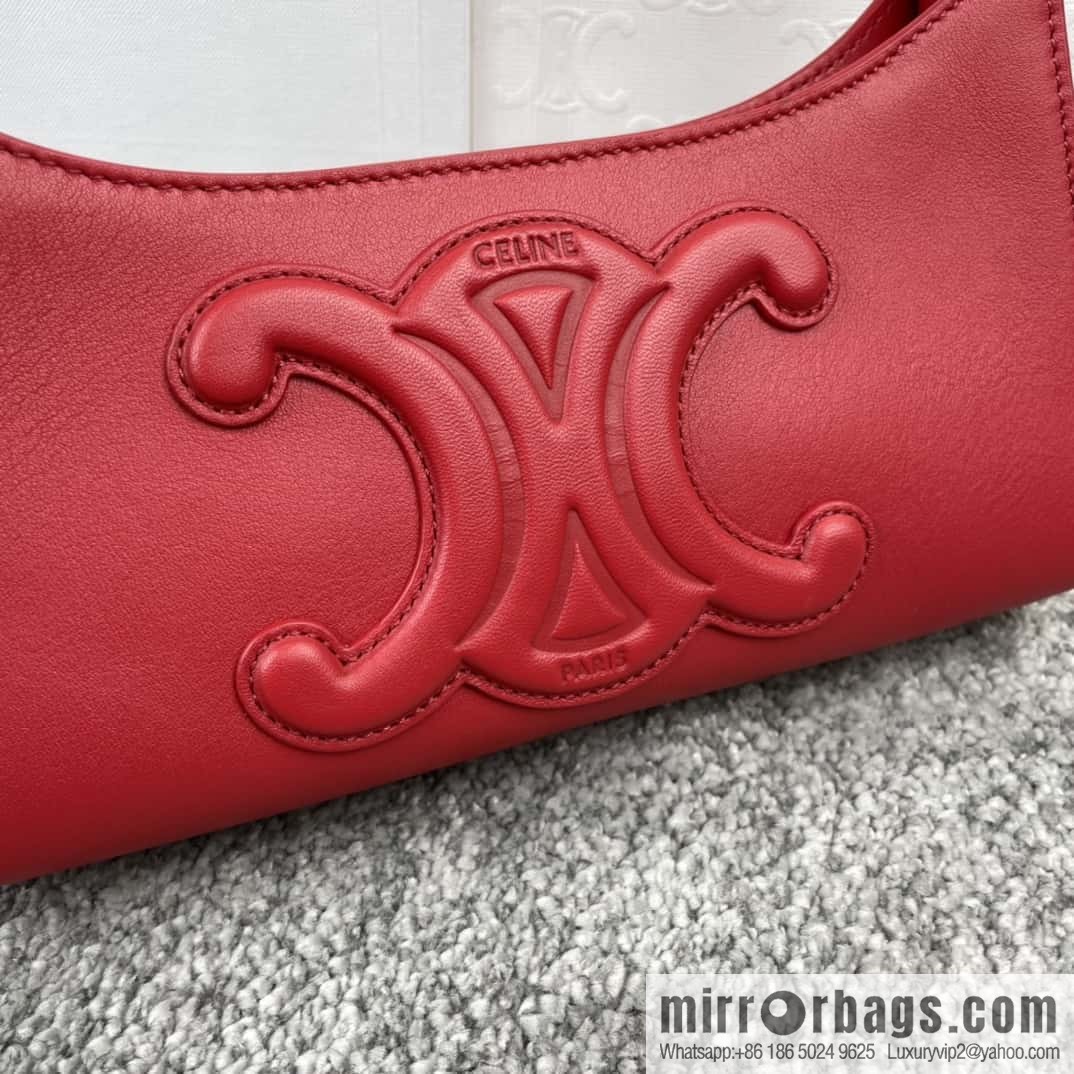 CELINE's new armpit bag series TRIOMPHE handbag 198153 red