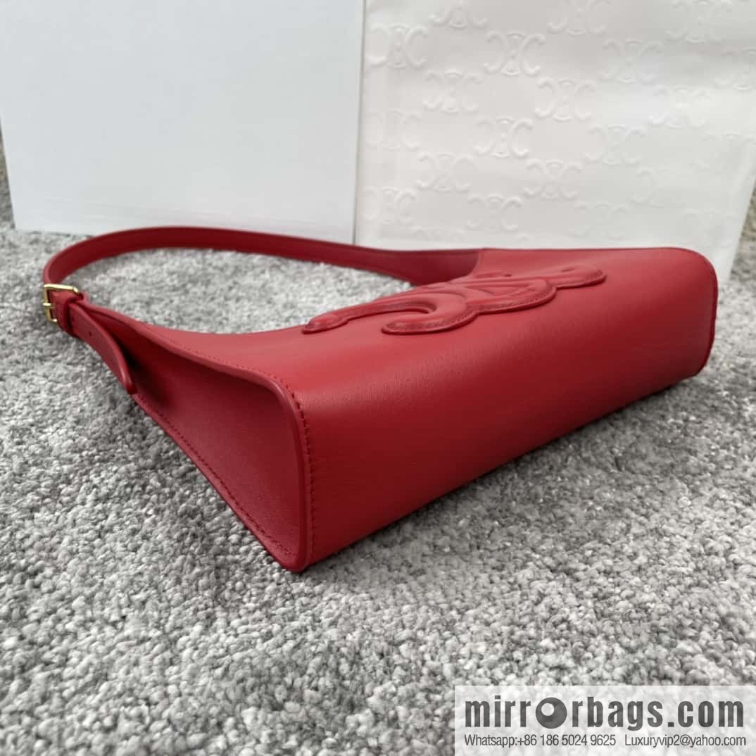 CELINE's new armpit bag series TRIOMPHE handbag 198153 red