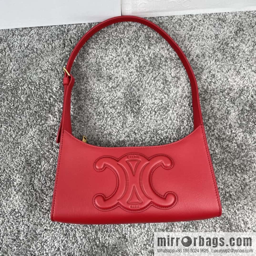 CELINE's new armpit bag series TRIOMPHE handbag 198153 red