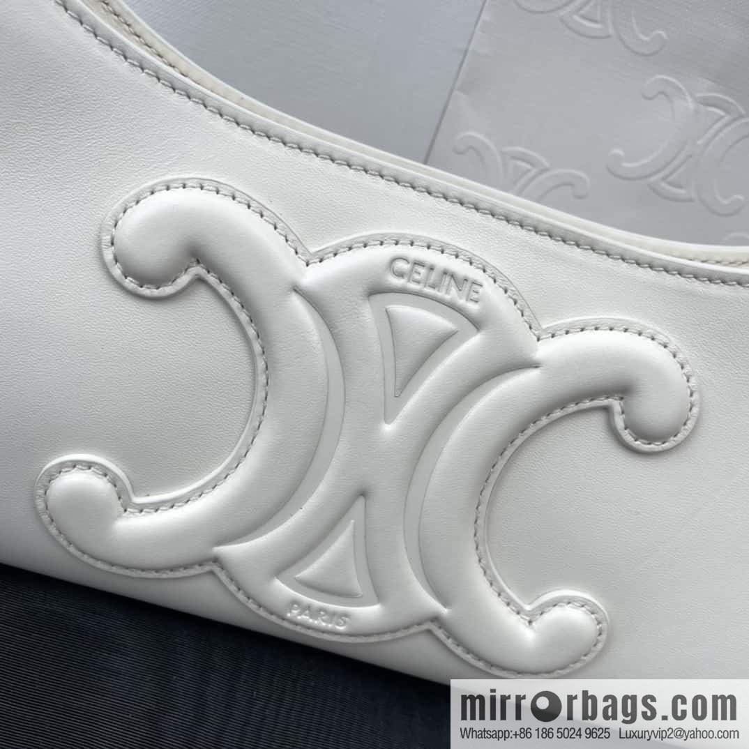 CELINE's new armpit bag collection TRIOMPHE handbag 198153 white
