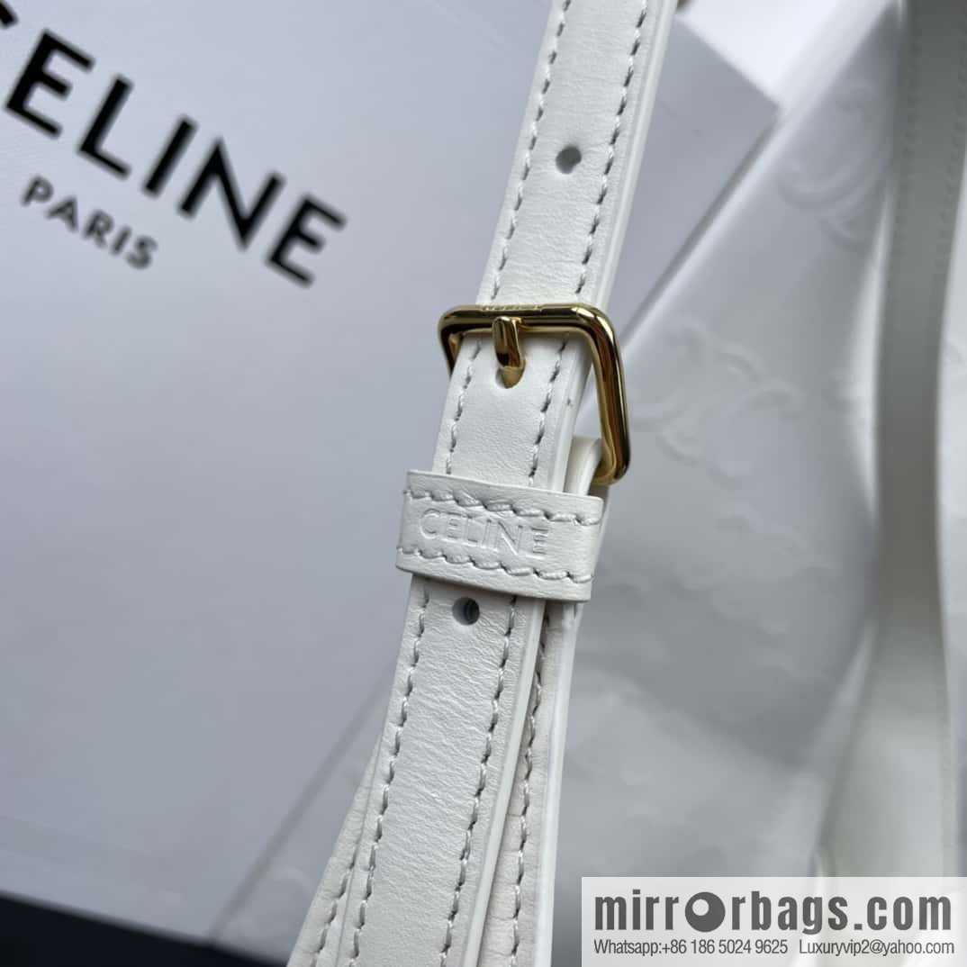 CELINE's new armpit bag collection TRIOMPHE handbag 198153 white