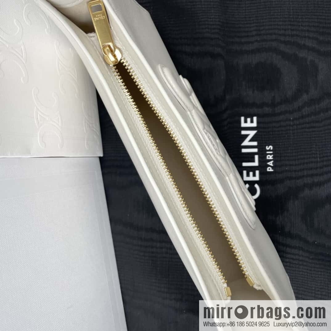 CELINE's new armpit bag collection TRIOMPHE handbag 198153 white
