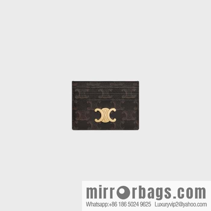 CELINE TRIOMPHE logo printed card holder 10L832 old color