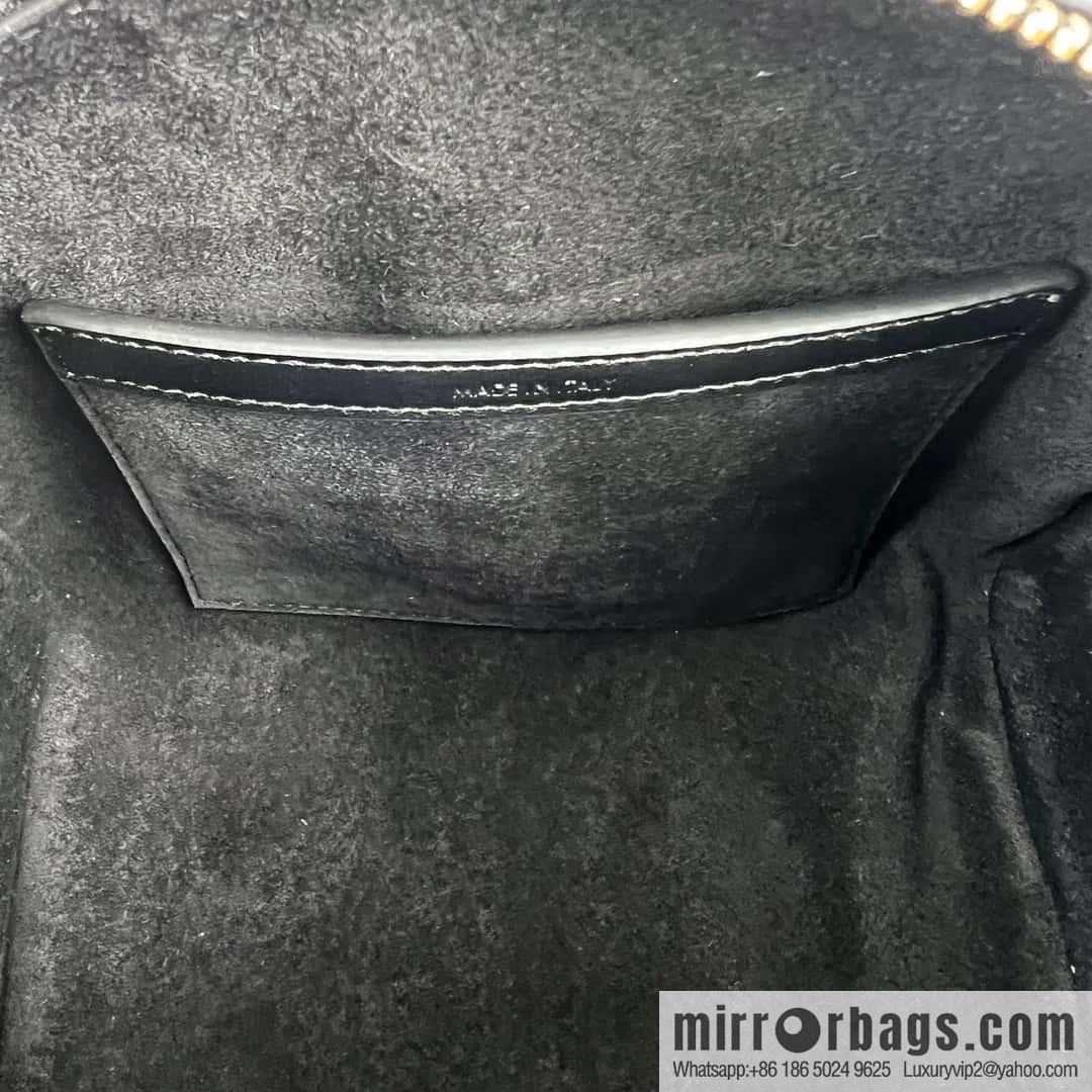 CELINE small smooth cow leather (fabric) Boston bag 113773 black