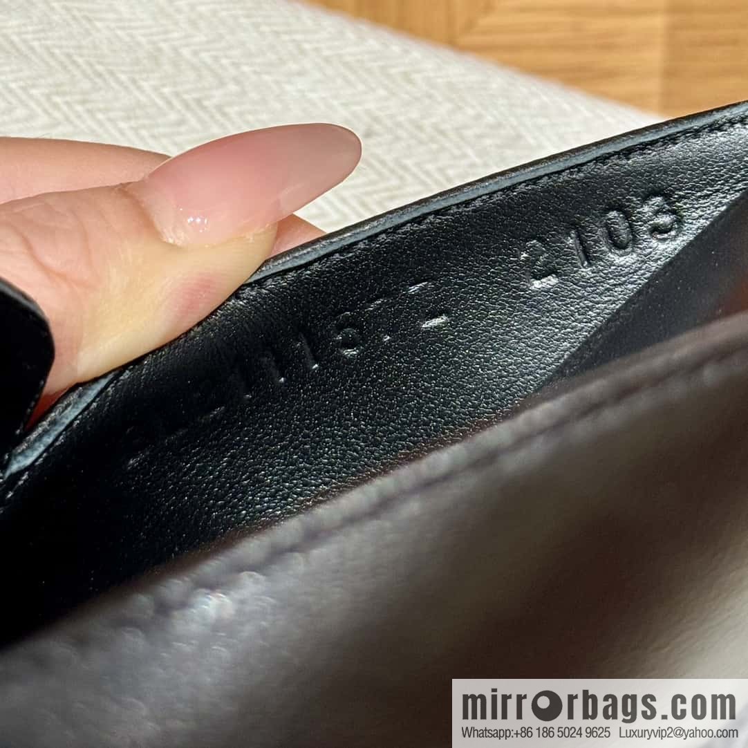 Hermès 188 OZ mule shoes half drag, black/ck89/noir goatskin/alligator/goatskin/Alligator