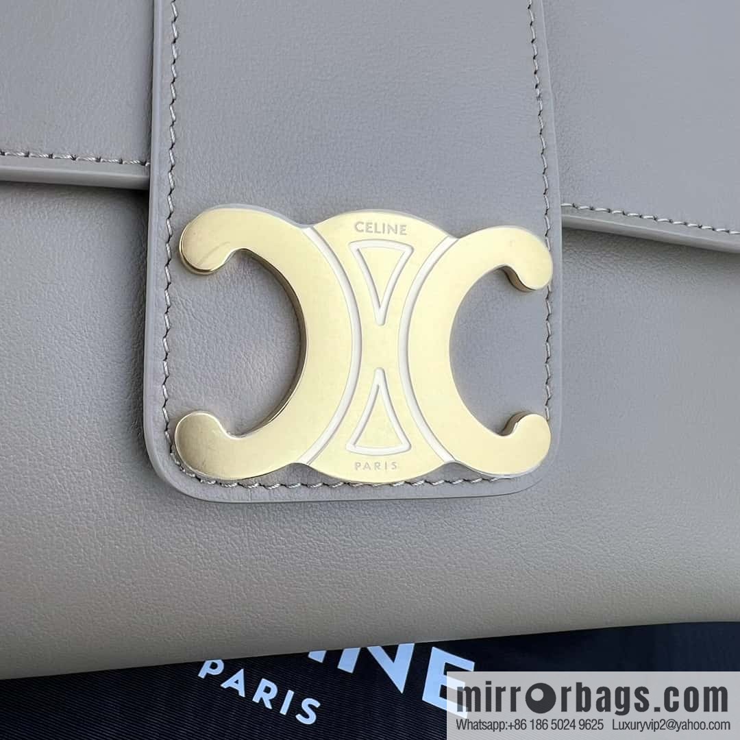 CELINE VICTOIRE medium soft cow leather (fabric) handbag 115853 apricot
