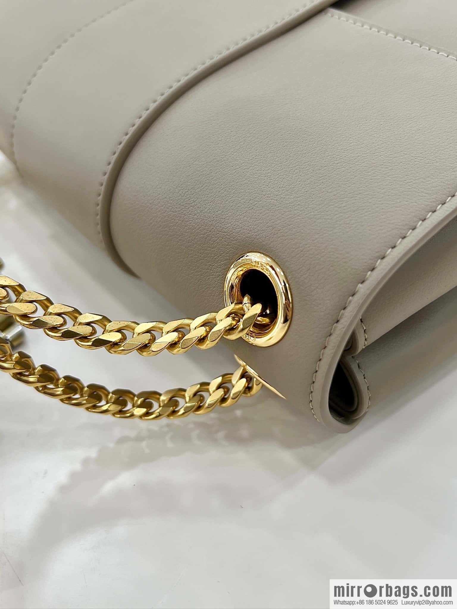 CELINE VICTOIRE medium soft cow leather (fabric) handbag 115853 apricot