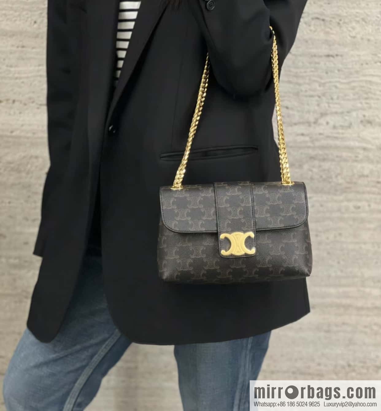 CELINE TEEN VICTOIRE small logo printed handbag 116592 old color