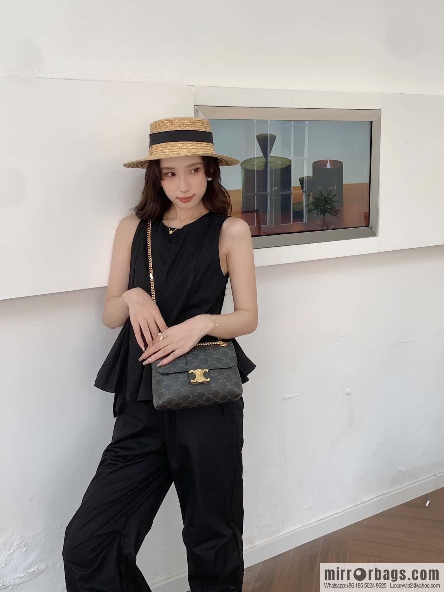 CELINE TEEN VICTOIRE small logo printed handbag 116592 old color