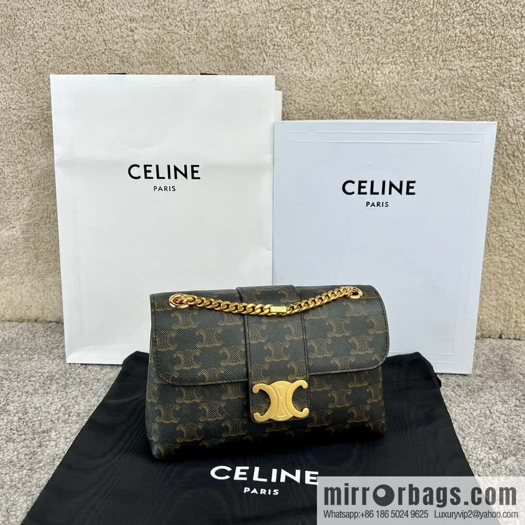 CELINE TEEN VICTOIRE small logo printed handbag 116592 old color