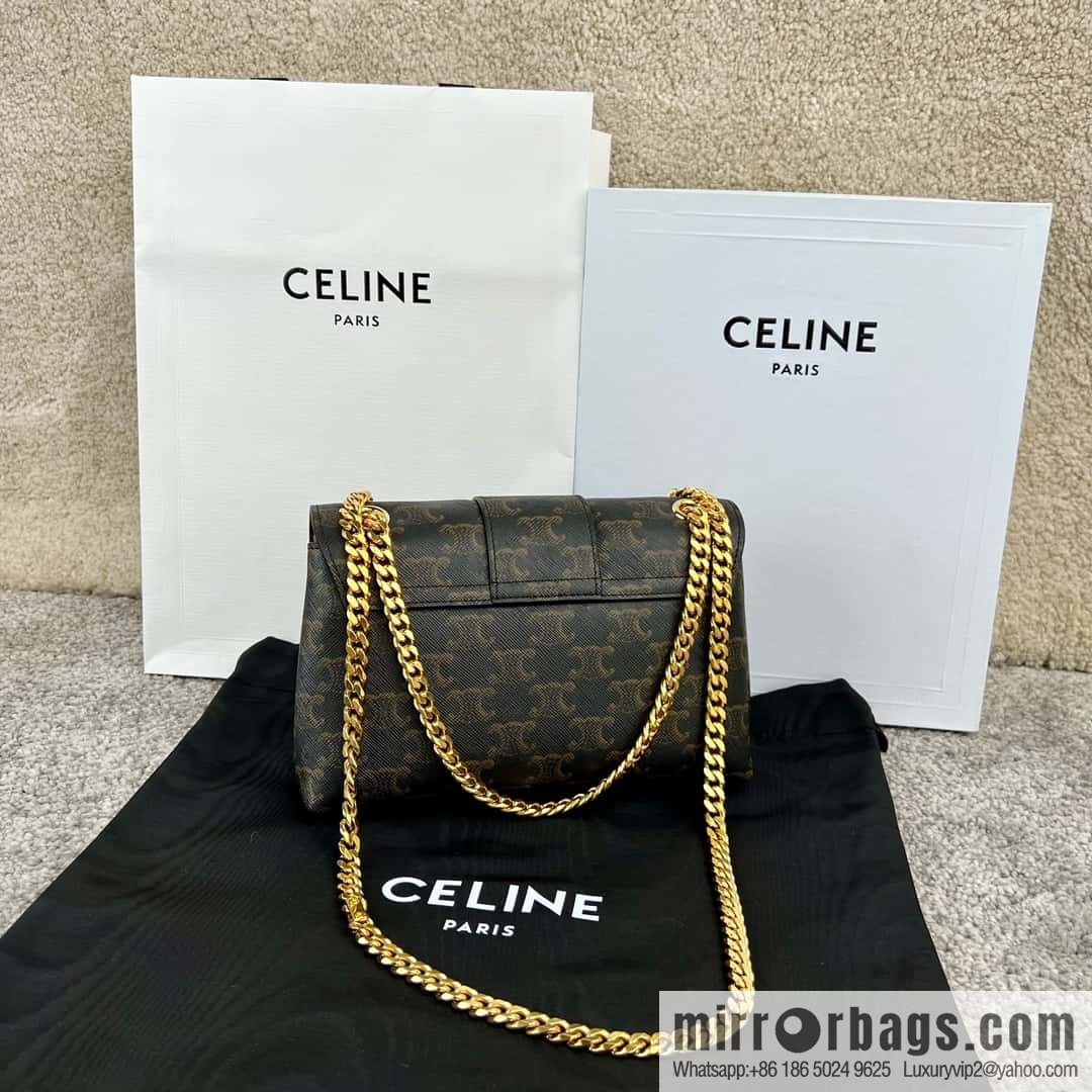 CELINE TEEN VICTOIRE small logo printed handbag 116592 old color