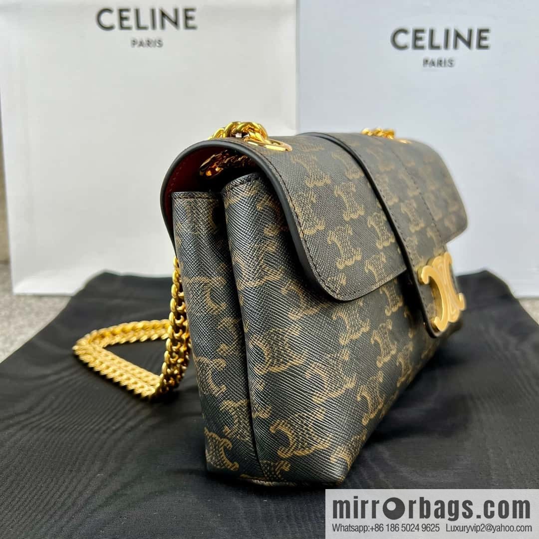 CELINE TEEN VICTOIRE small logo printed handbag 116592 old color
