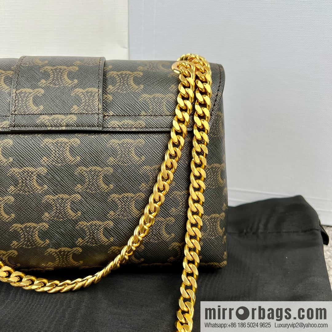 CELINE TEEN VICTOIRE small logo printed handbag 116592 old color