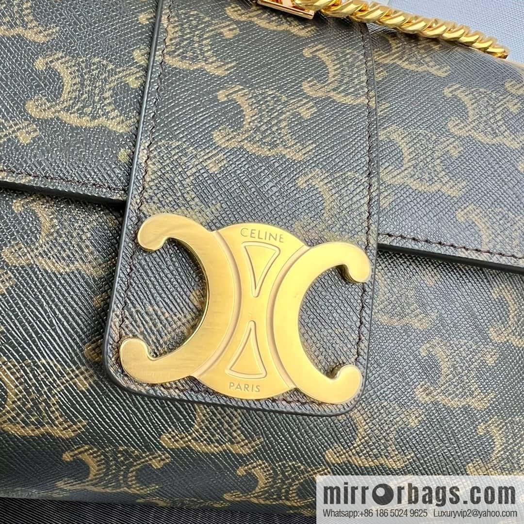 CELINE TEEN VICTOIRE small logo printed handbag 116592 old color